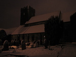 SX25867 Snow at OId St Illtud's Church Llantwit Major.jpg